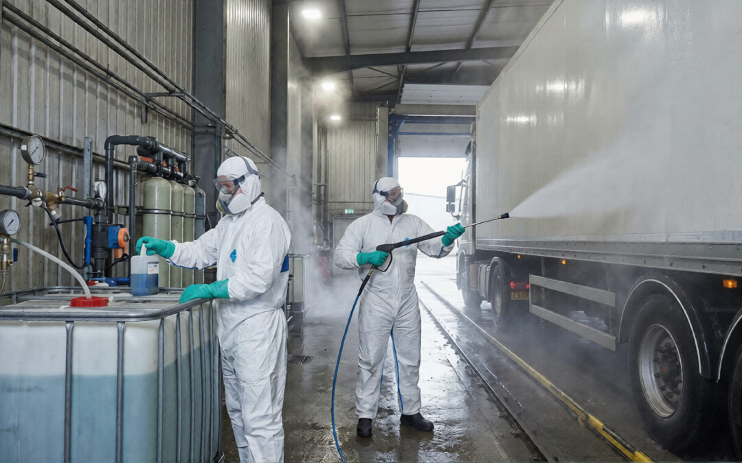 El riesgo oculto en el transporte: legionella en túneles y puentes de lavado de flotas